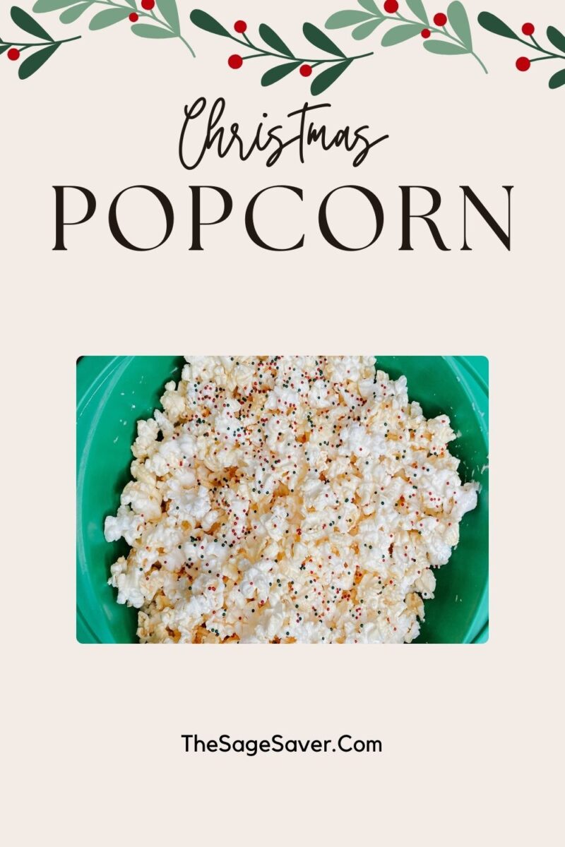 white chocolate christmas popcorn
