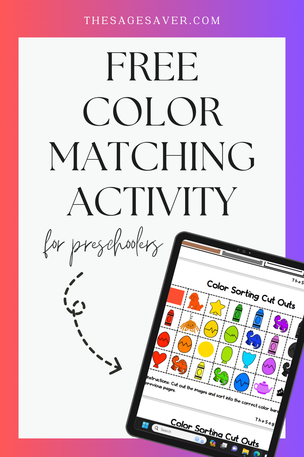 free color matching activity