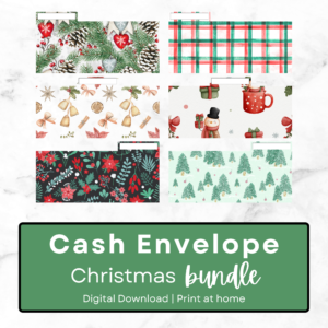 christmas cash envelopes wallet insert