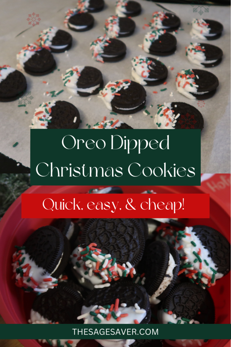 oreo dipped christmas cookies