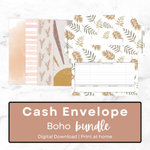 boho cash envelopes