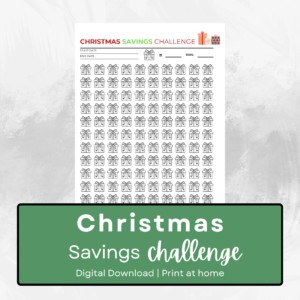christmas savings challenge