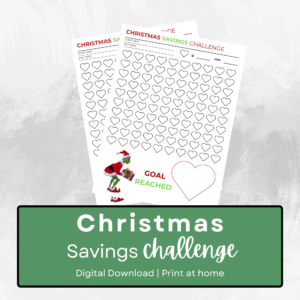 christmas savings challenge