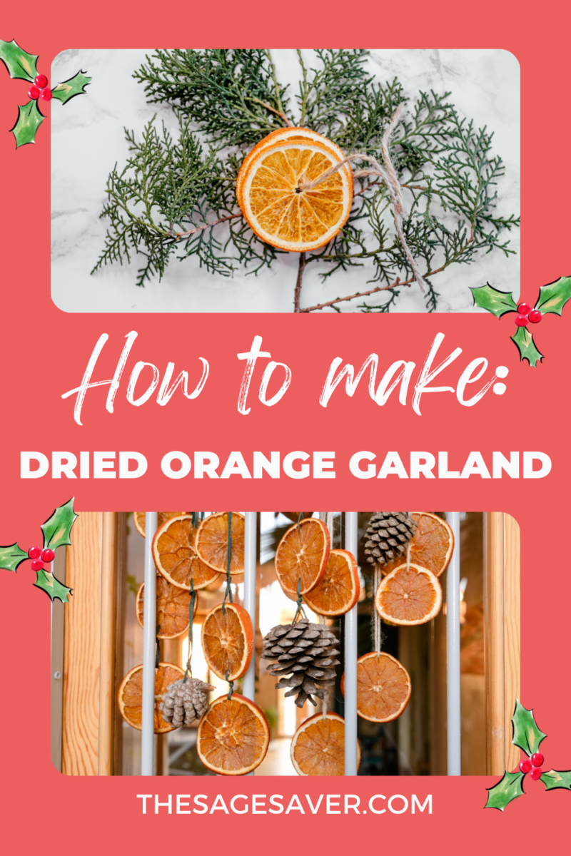how to make a dried orange garland