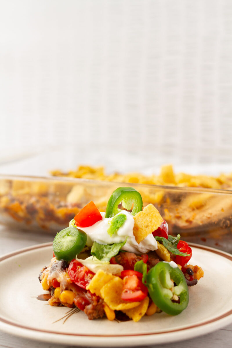 walking taco casserole