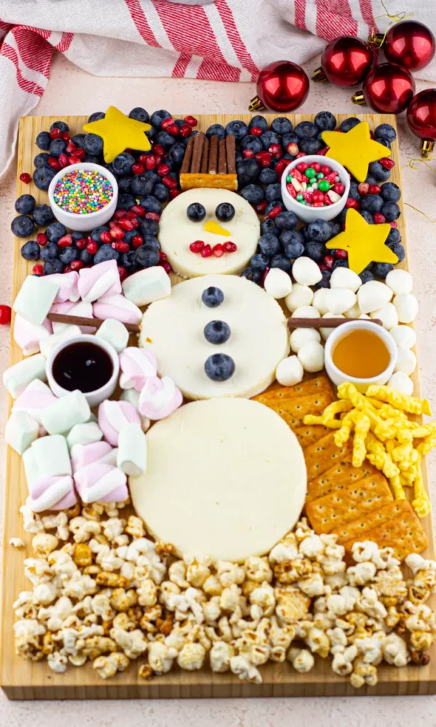 snowman charcuterie board